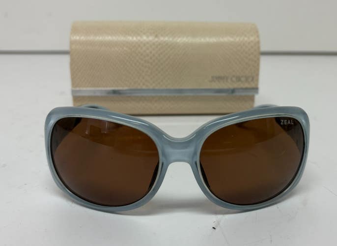 Zeal Penny Lane Mauritous Light Blue Sunglasses Polarized Amber Lenses Choo Case