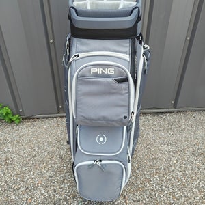 Ping Traverse 14 Divider Golf Cart Bag Grey/White Cooler Pocket