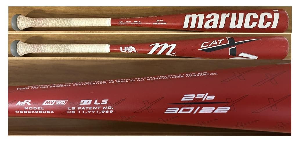 2025 Marucci CATX2 Alloy USABat Certified Bat (-8) 22 oz 30" (Used)