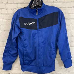 Givova Sheer 0204 Adult Activewear 100% Polyester Jacket Royal Blue Black XS