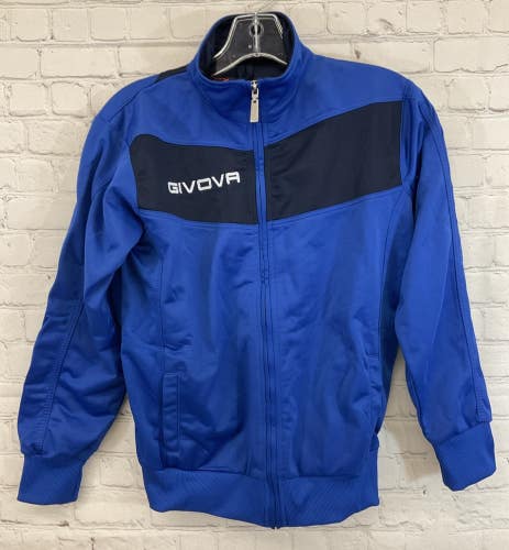 Givova Sheer 0204 Adult Activewear 100% Polyester Jacket Royal Blue Black XS