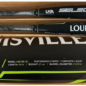 2020 Louisville Slugger Select Hybrid USABat Certified Bat (-8) 21 oz 29" (Used)