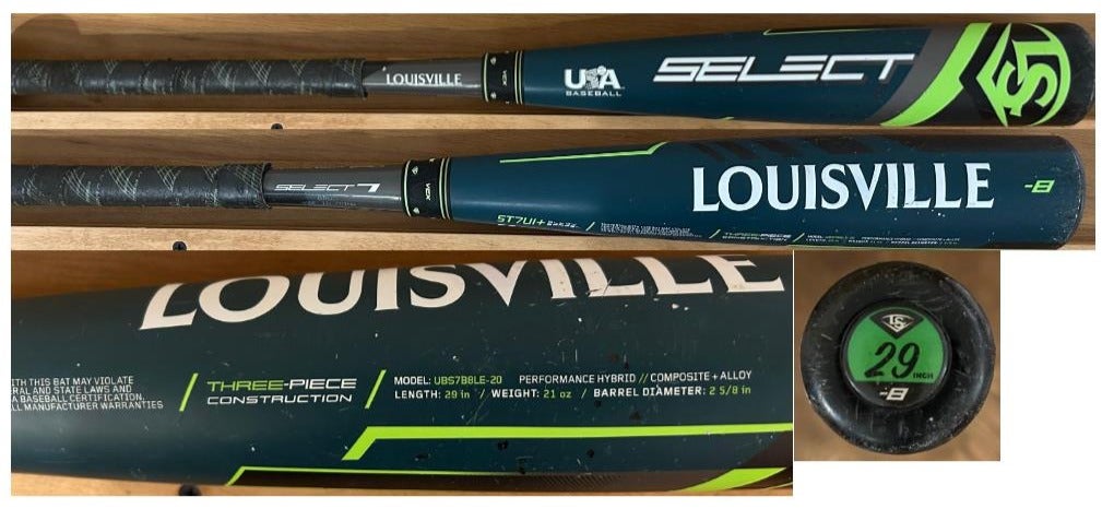 2020 Louisville Slugger Select Hybrid USABat Certified Bat (-8) 21 oz 29" (Used)