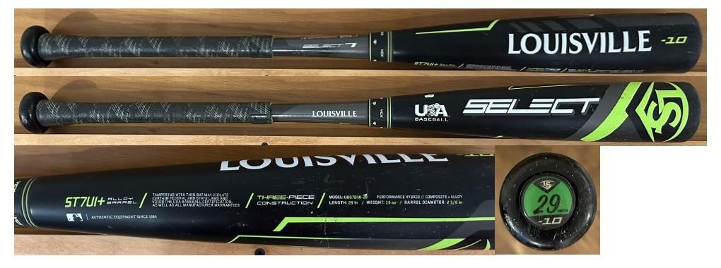 2020 Louisville Slugger Select Hybrid USABat Certified Bat (-10) 19 oz 29" (Used)