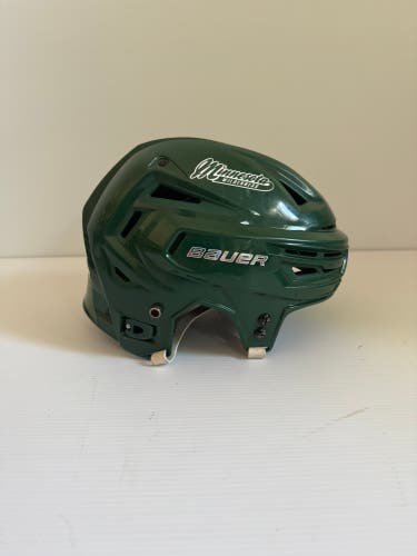 Used Green Medium Bauer Re-Akt 150 Pro Stock Helmet