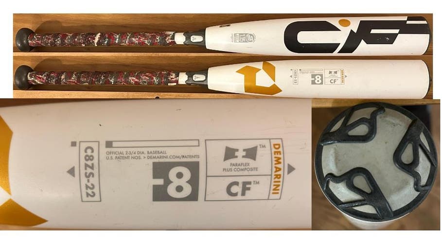 2022 DeMarini CF Zen Composite USSSA Certified Bat (-8) 21 oz 29" (Used)