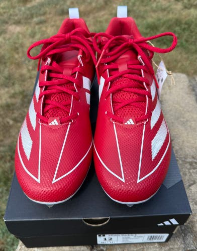 Men's Size M 12.0 (W 13.0) Adidas Adizero Electric.2 Low Top Molded FOOTBALL Cleats (New)