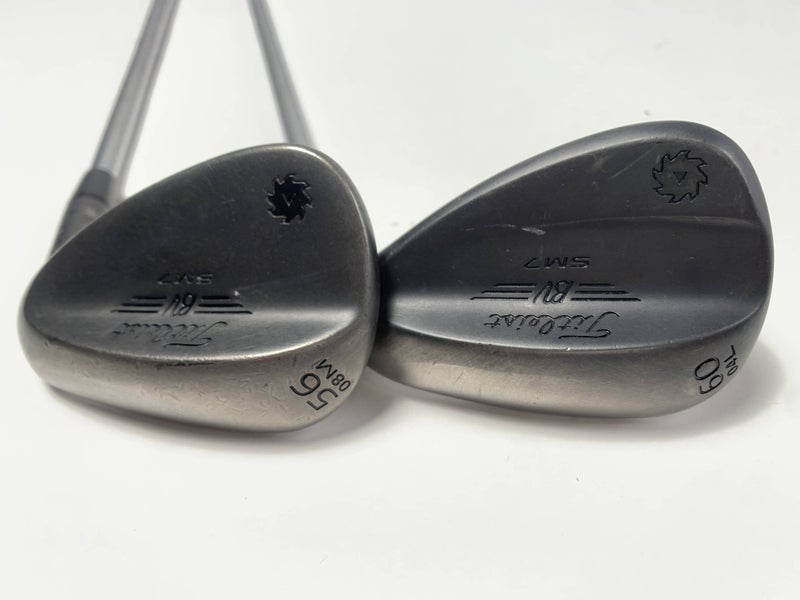 Titleist Vokey SM7 Jet Black Wedge Set 56* 8 60* 4 Wedge Steel Mens RH