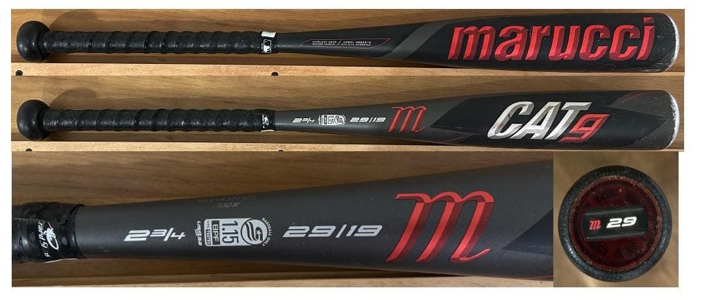 2021 Marucci CAT9 Alloy USSSA Certified Bat (-10) 19 oz 29" (Used)