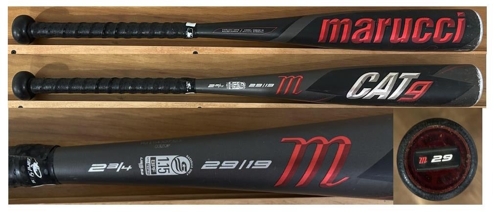 2021 Marucci CAT9 Alloy USSSA Certified Bat (-10) 19 oz 29" (Used)