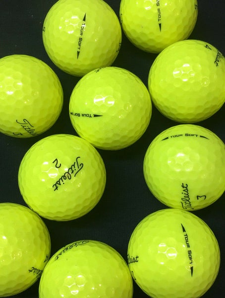 15 Near Mint AAAA Yellow Titleist Tour Soft Used Golf Balls