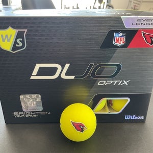 Wilson Staff Duo Optix Yellow NFL Golf Ball Arizona Cardinals 12 Count Box NEW