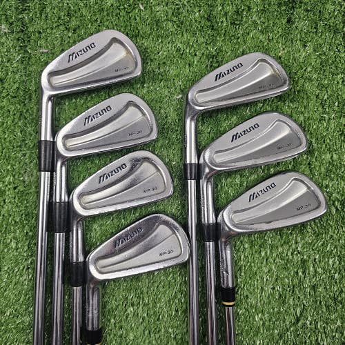 READ Mizuno MP 30 Iron Set 3-9 Stiff Dynamic Gold S300 Left Handed LH