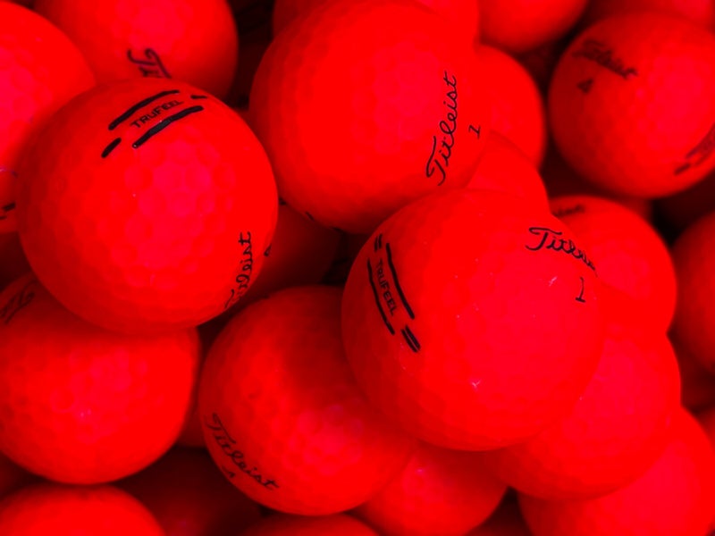 12 Red Titleist TruFeel  Premium AAA Used Golf Balls