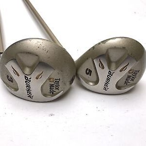 Taylormade 1998 Burner 3 & 5 Fairway Wood Set 15* 18* Bubble 60g Ladies RH