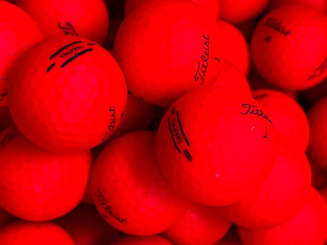 24 Red Titleist TruFeel Premium AAA Used Golf Balls