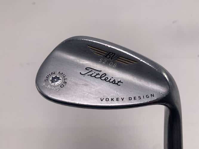 Titleist Vokey Spin Milled SM4 Chrome Gap Wedge GW 52* 8 Wedge Steel Mens RH