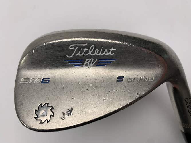 Titleist Vokey SM6 Steel Grey Wedge 54* 10 Bounce S-Grind Wedge Steel Mens RH