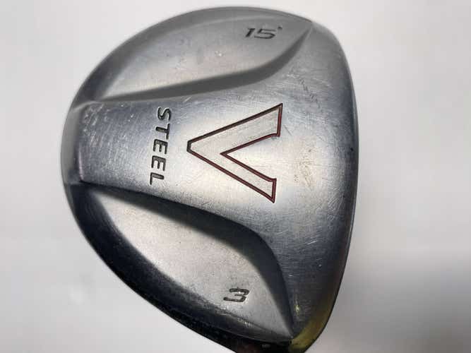 TaylorMade V Steel 3 Fairway Wood 15* MAS2 Stiff Graphite Mens RH Midsize Grip