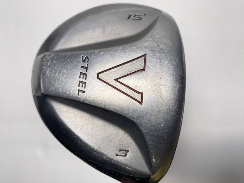 TaylorMade V Steel 3 Fairway Wood 15* MAS2 Stiff Graphite Mens RH Midsize Grip