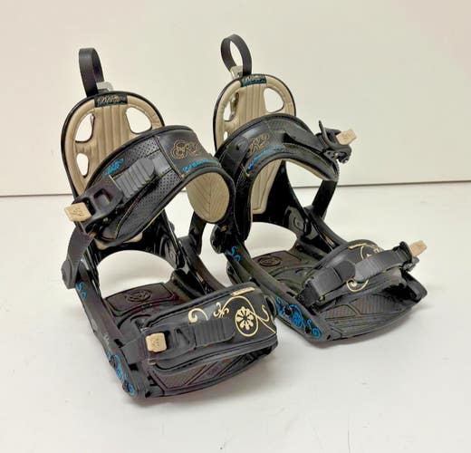 K2 Snowboarding Debut Women's All-Mountain Snowboard Bindings Black Small GREAT