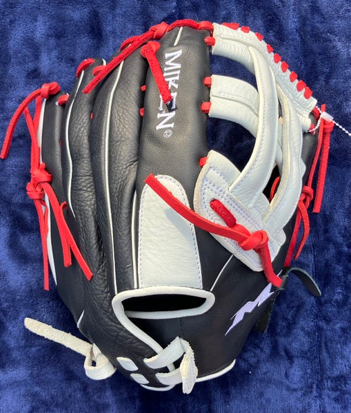 Black Adult Miken Player series RH Infield Softball Glove 14" (Used)