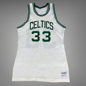 1980s Vintage MacGregor Sporting Goods Boston Celtics Sand-Knit Larry Bird 33 Home Jersey