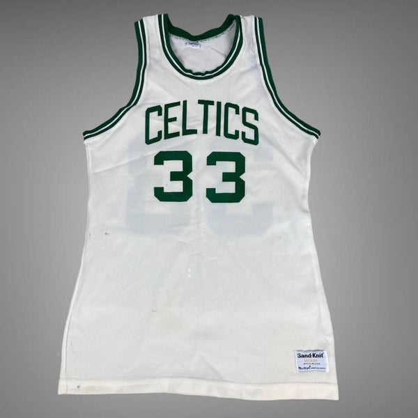 1980s Vintage MacGregor Sporting Goods Boston Celtics Sand-Knit Larry Bird 33 Home Jersey