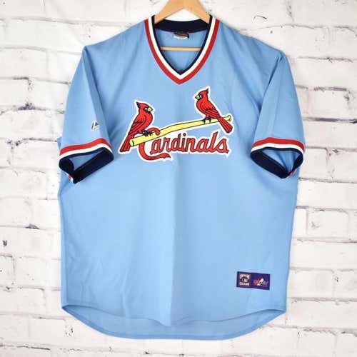 Vintage 90s St. Louis Cardinals Alternate Light Blue Cooperstown Collection Jersey