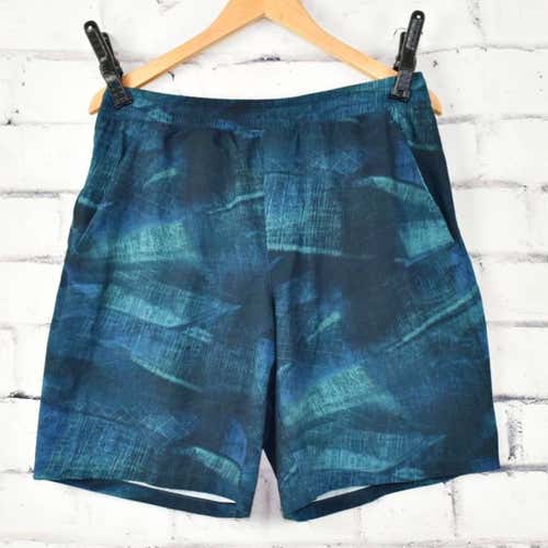 Lululemon Pace Breaker Shadow Play Blue Multi Patterned 9” Lined Shorts M7AC3S