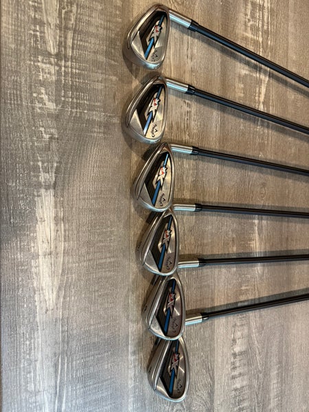 Men's Callaway XR Right Handed Iron Set Regular Flex (6 Clubs) #6 - #9, PW, GW Graphite Shaft (Used)