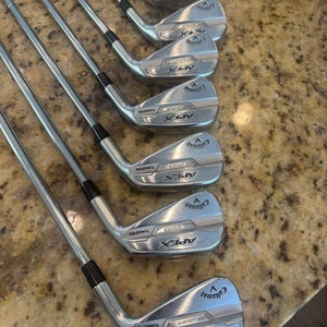 Men's 2021 Callaway Apex pro 21 Right Handed Iron Set Stiff Flex Steel Shaft S400 (Used)