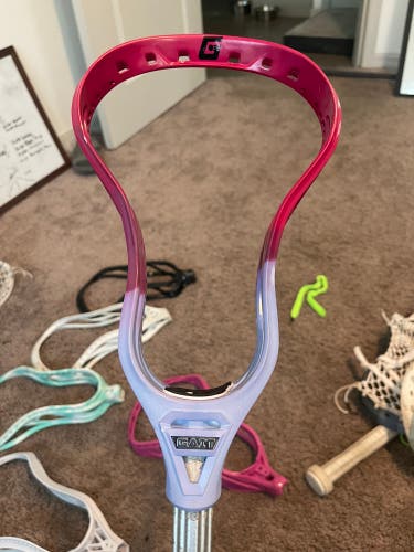 Red/blue dyed Gait GC3 Unstrung Head (Used)