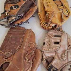 4 baseball gloves bundle (Used)