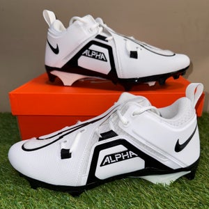 Nike Alpha Menace Pro 3 WD Mid PE Football Cleats White DH3292-100 Mens 10 WIDE