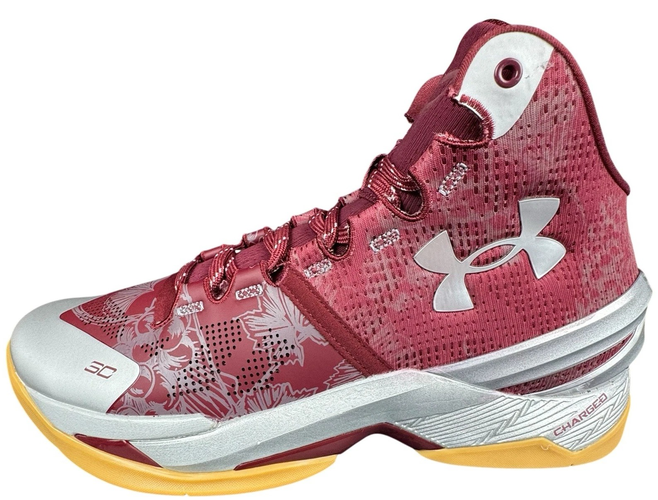 Under Armour Curry 2 Retro Domain Women Size 10.5 Red Silver