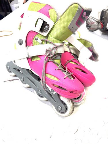 Used Avigo A4S ADJ 1-4 Junior Rec Fitness Skates Pink Adjustable 11860-S000296636