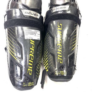 Used Bauer SUPREME 150 Intermediate Shin Guards Black 11" 11860-S000296632