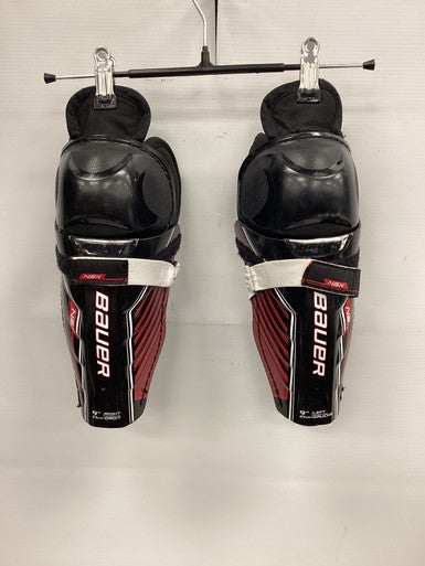 Used Bauer NSX Youth Shin Guards Black 9" 11851-S000036858