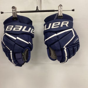 Used Bauer VAPOR 3X Junior Gloves Navy Blue 10" 11851-S000036850