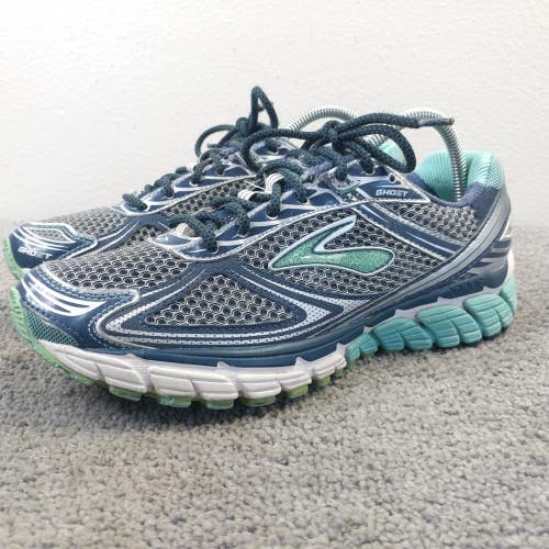 Brooks Ghost 5 Womens Size 10 Running Shoes Blue Green Sneakers 1201131B944