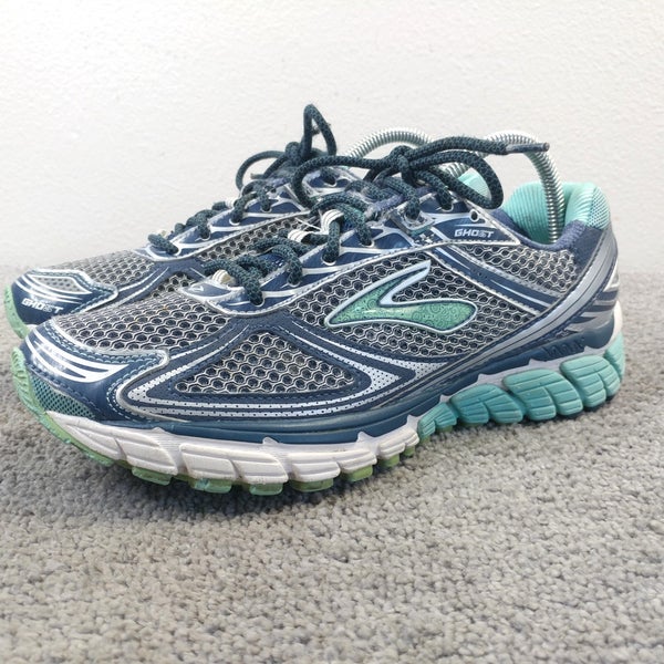 Brooks Ghost 5 Womens Size 10 Running Shoes Blue Green Sneakers 1201131B944