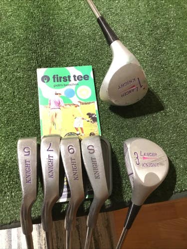Knight Left Handed Ladies Lancer Full Set (D, 3W, 5i, 7i, 9i, SW) Steel Shafts