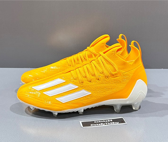 Size 11 Adidas Adizero Primeknit Football Cleats Collegiate Gold GV9629 yellow