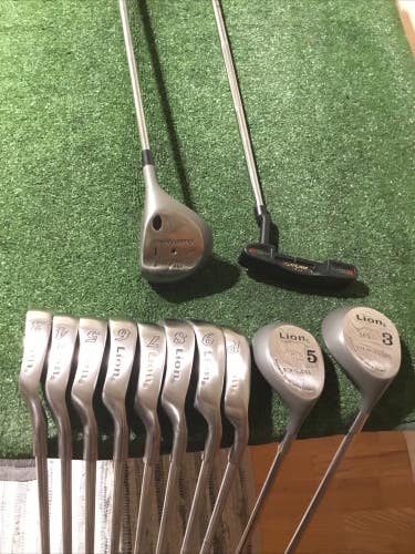 Lion Golf MGI Full Set (D, 3W, 5W, 3-PW, Putter) Regular Steel Shafts  (READ)