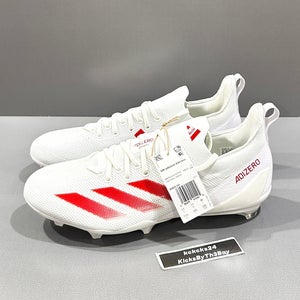 Size 11.5 Adidas SM Adizero Electric+ Football Cleats White Red IH0539