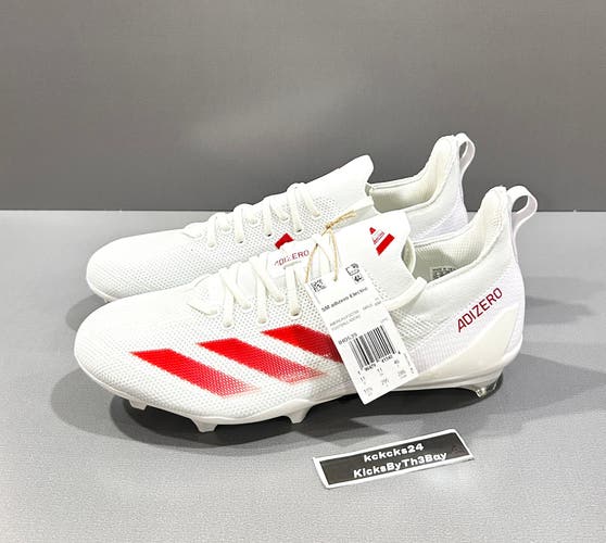 Size 11.5 Adidas SM Adizero Electric+ Football Cleats White Red IH0539