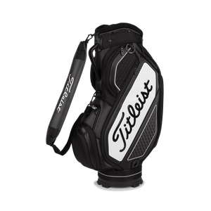 TITLEIST MIDSIZED STAFF BAG BLACK/WHITE