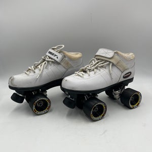 Vintage Riedell Carrera Speed Roller Skates Quad Size 7 White
