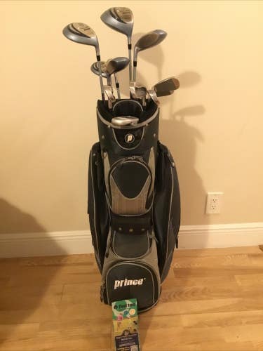 Prince Ladies Tour SST Full Set (D, 3W, 5W, 4H, 5H, 6-PW-SW, Putter) & Cart Bag
